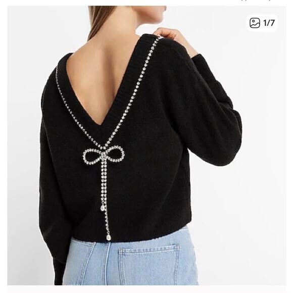 Sz M - Express Reversible Merino Wool Blend Sweater - Picture 3 of 10